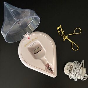 NEW Heated Eyelash Curler with Charger gold make up tools curled lashes